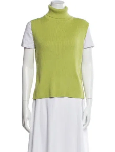 Pre-owned Pierre Cardin Turtleneck Sweater In Green