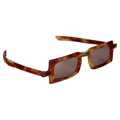 Pre-owned Pierre Cardin Vintage 1960s Iconic  Foldable Tortoise Sunglasses In Brown