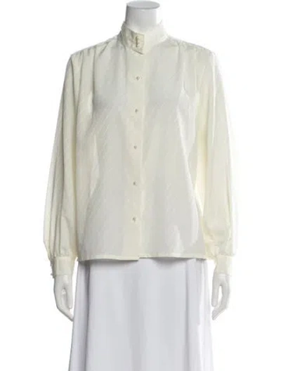 Pre-owned Pierre Cardin Vintage 1980's Blouse In Neutrals