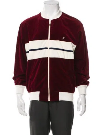 Pre-owned Pierre Cardin Vintage 1980's Bomber Jacket In Burgundy