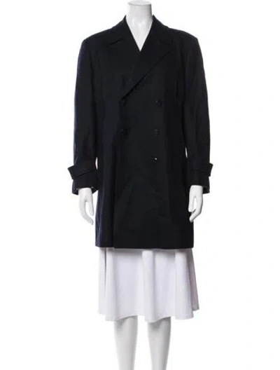 Pre-owned Pierre Cardin Vintage 1990 Coat In Blue
