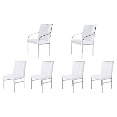 Pre-owned Pierre Cardin Vintage Chrome Dining Chairs By  For Dillingham In Gray