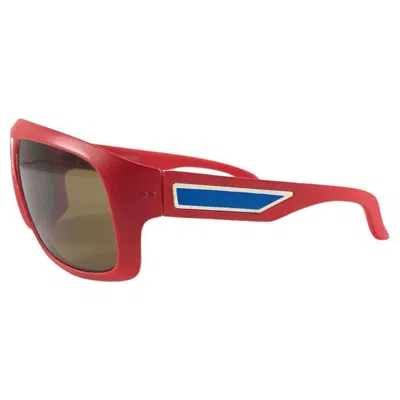 Pre-owned Pierre Cardin Vintage Emerson Fittipaldi Red Rectangular 70's Collector France Sunglasses