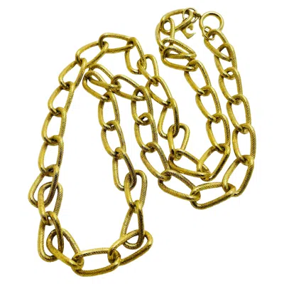 Pre-owned Pierre Cardin Vintage Gold Chain Designer Runway Necklace In Multi