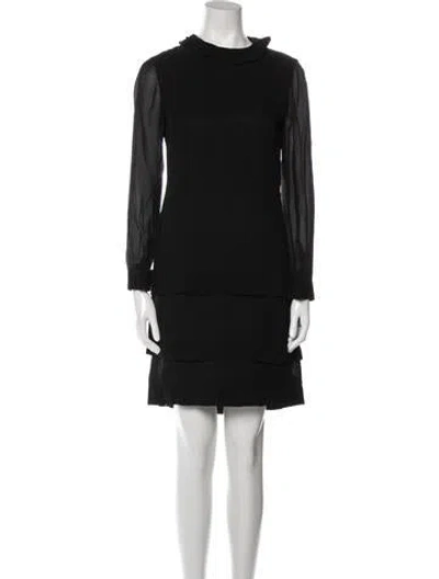 Pre-owned Pierre Cardin Vintage Knee-length Dress In Black