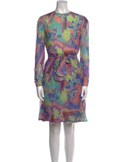 Pre-owned Pierre Cardin Vintage Knee-length Dress In Blue