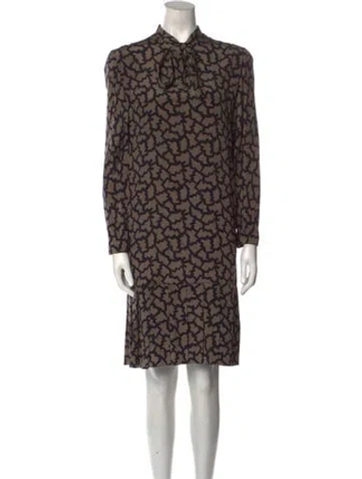 Pre-owned Pierre Cardin Vintage Knee-length Dress In Gray