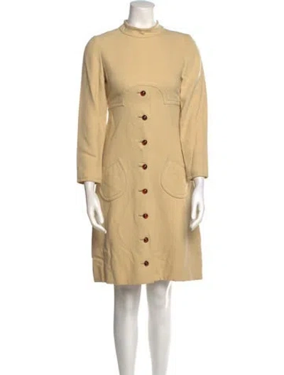 Pre-owned Pierre Cardin Vintage Knee-length Dress In Neutral