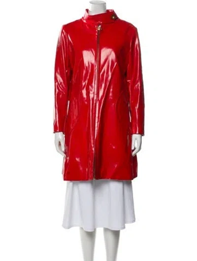 Pre-owned Pierre Cardin Vintage Late 1960's - Early 1970's Trench Coat In Red