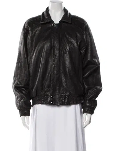 Pre-owned Pierre Cardin Vintage Late 1980's - Early 1990's Bomber Jacket In Black