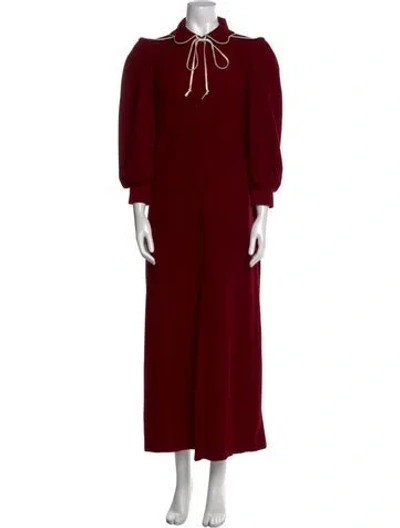 Pre-owned Pierre Cardin Vintage Long Dress In Burgundy