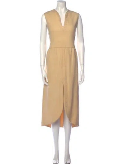 Pre-owned Pierre Cardin Vintage Long Dress In Neutral