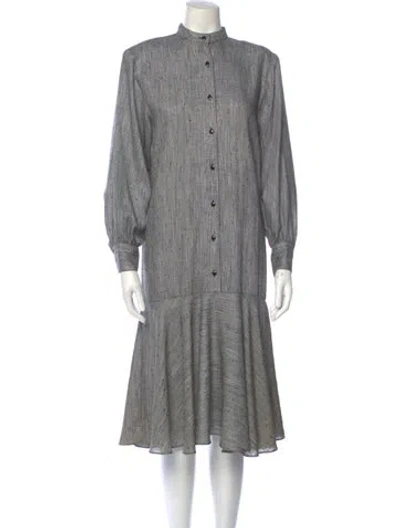 Pre-owned Pierre Cardin Vintage Midi Length Dress In Black