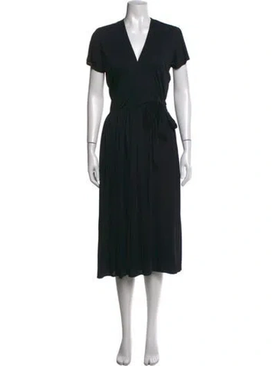 Pre-owned Pierre Cardin Vintage Midi Length Dress In Black