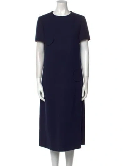 Pre-owned Pierre Cardin Vintage Midi Length Dress In Blue