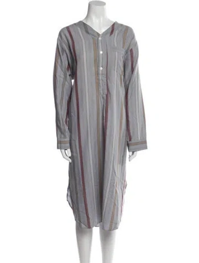 Pre-owned Pierre Cardin Vintage Midi Length Dress In Gray