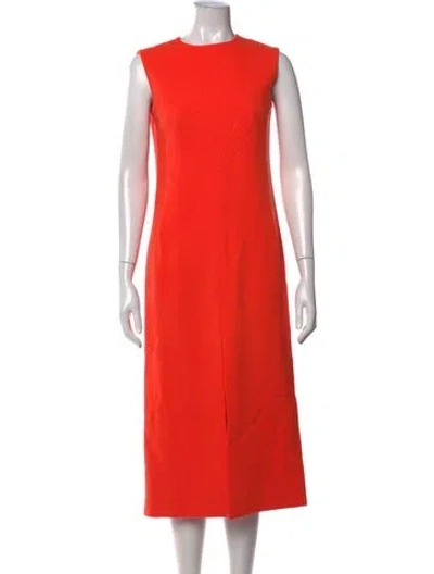 Pre-owned Pierre Cardin Vintage Midi Length Dress In Orange