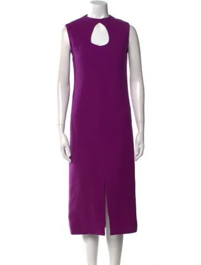 Pre-owned Pierre Cardin Vintage Midi Length Dress In Purple