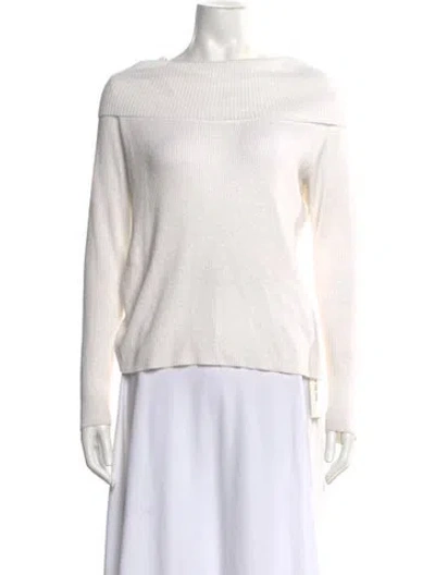 Pre-owned Pierre Cardin Vintage Off-the-shoulder Top In White