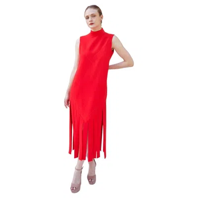 Pre-owned Pierre Cardin Vintage Red  1960s Car Wash Dress