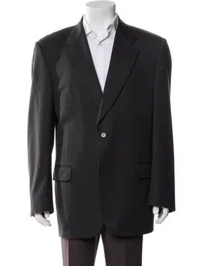 Pre-owned Pierre Cardin Vintage Wool Blazer In Gray