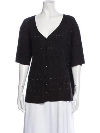 Pre-owned Pierre Cardin V-neck Sweater In Black