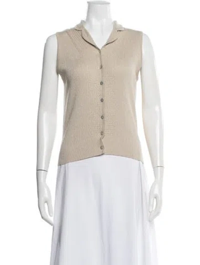 Pre-owned Pierre Cardin V-neck Sweater In Neutral
