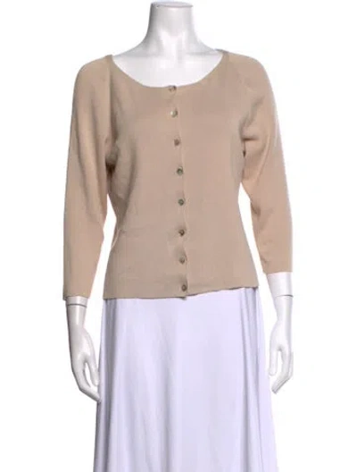 Pre-owned Pierre Cardin V-neck Sweater In Neutrals