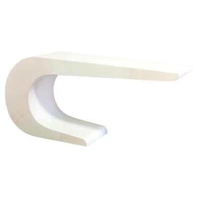 Pre-owned Pierre Cardin White Lacqured Waterfall Console Table