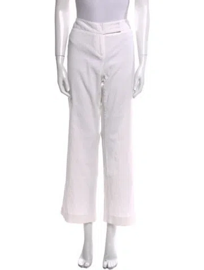 Pre-owned Pierre Cardin Wide Leg Pants In White