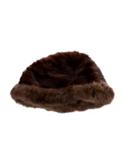 Pre-owned Pierre Cardin Women's Fur Hat In Brown