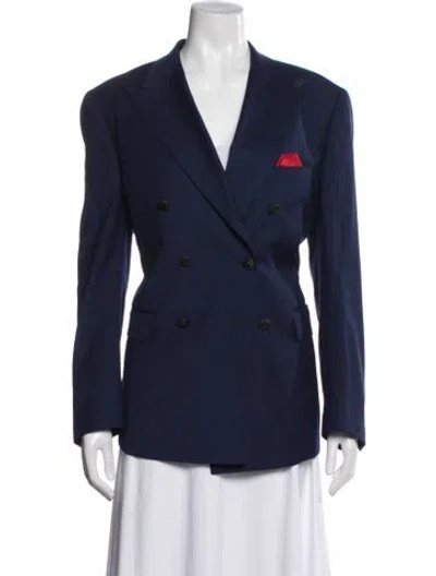 Pre-owned Pierre Cardin Wool Blazer In Blue