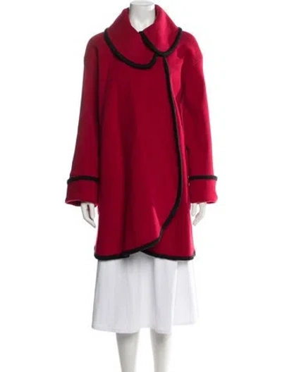 Pre-owned Pierre Cardin Wool Coat In Red