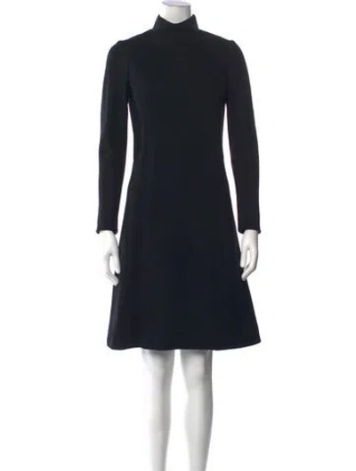 Pre-owned Pierre Cardin Wool Knee-length Dress In Black