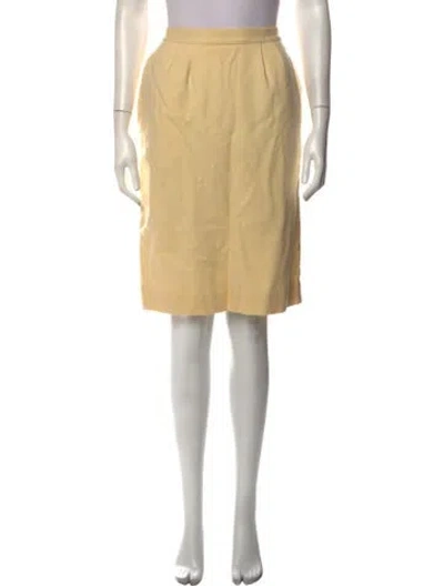 Pre-owned Pierre Cardin Wool Knee-length Skirt In Neutrals