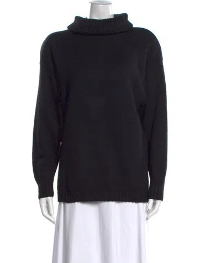 Pre-owned Pierre Cardin Wool Turtleneck Sweater In Black