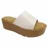 Pierre Dumas Aster-4 Wedge Slide Sandal In Nude In Brown