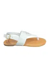 PIERRE DUMAS BRIGHT LIGHT FLIP FLOPS IN WHITE