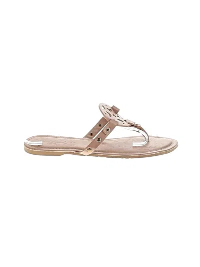 Pre-owned Pierre Dumas Flip Flops In Tan