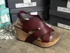 Pierre Dumas Hester Wedge Heel In Burgundy In Burgundy