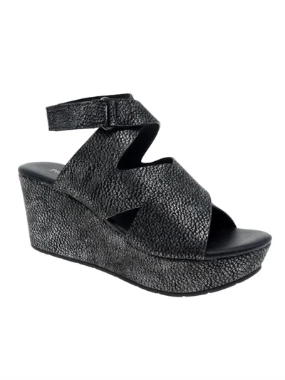 Pierre Dumas Natural 15 Wedge Sandal In Pewter In Grey