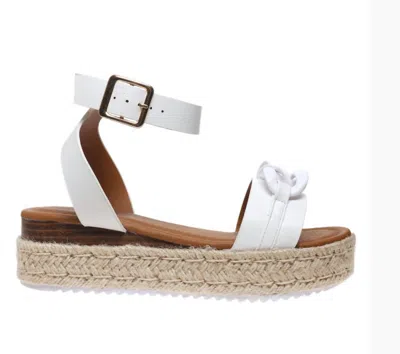 Pierre Dumas Park Stroll Sandals In White