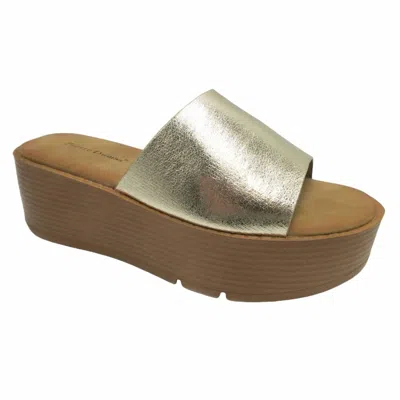 Pierre Dumas Women's Aster Platform Sandals In Gold