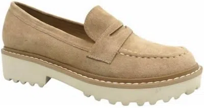 Pierre Dumas Women's Mora-1 Loafer In Taupe Faux Suede In Brown