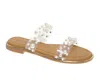 Pierre Dumas Women's Sense Lydia Pearl Sandal In Lucite With Pearl In Multi