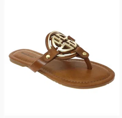 Pierre Dumas Women's Slip On Sandals In Tan In Brown