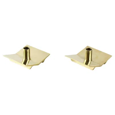 Pre-owned Pierre Forssell Pair Of Brass Candleholders, Model 70, By  For Skultuna In Sand