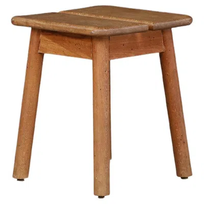 Pre-owned Pierre Gautier-delaye “coffee Bean” Stool In Stained Beechwood, France, 1960s In Brown
