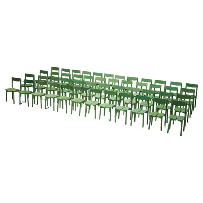 Pre-owned Pierre Gautier-delaye Green "coffee Bean" Dining Chairs By Pierre Gautier Delaye, France, 1965