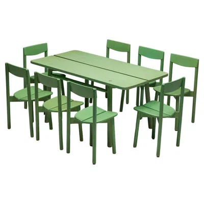 Pre-owned Pierre Gautier-delaye Green "coffee Bean" Dining Set By Pierre Gautier Delaye, France, 1965